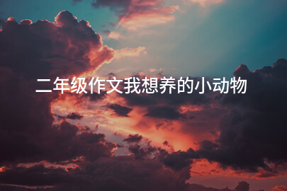 二年级作文我想养的小动物
