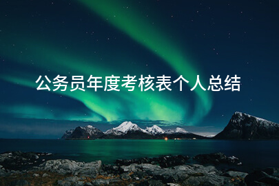 公务员年度考核表个人总结