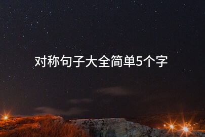 对称句子大全简单5个字