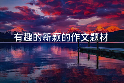 有趣的新颖的作文题材