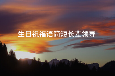 生日祝福语简短长辈领导