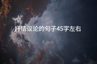 抒情议论的句子45字左右