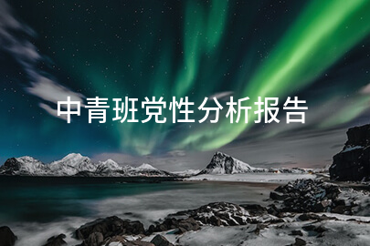 中青班党性分析报告