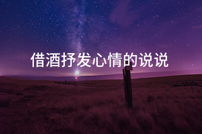 借酒抒发心情的说说