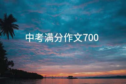 中考满分作文700