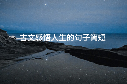 古文感悟人生的句子简短