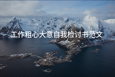 工作粗心大意自我检讨书范文
