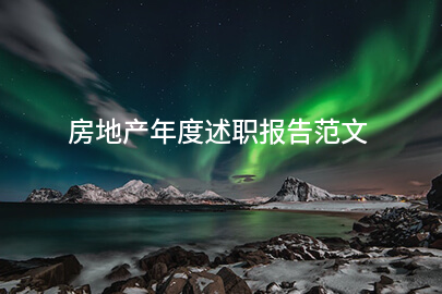 房地产年度述职报告范文