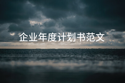 企业年度计划书范文