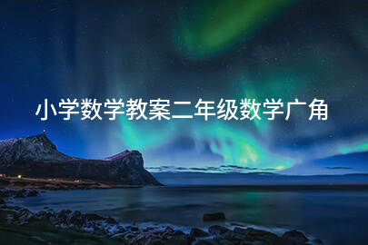 小学数学教案二年级数学广角