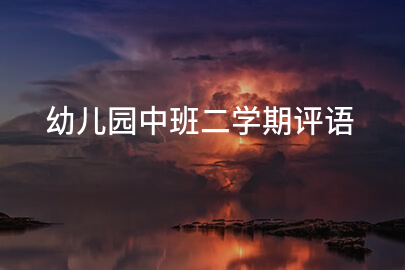 幼儿园中班二学期评语