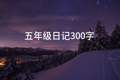 五年级日记300字